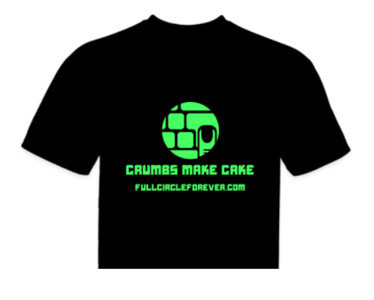 T-Shirt Black "Crumbs Make Cake"
